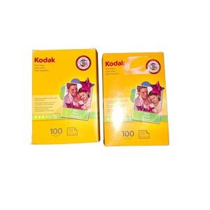 2 Kodak White Photo Paper Glossy 100 Sheets 4"X6" - New 200
